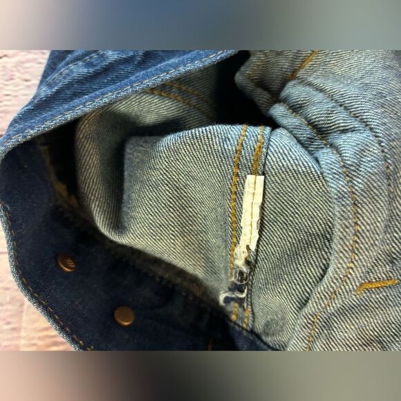 Madewell Classic Front Button Flap Pocket Preppy Academia Jean Jacket Size S - Picture 5 of 10